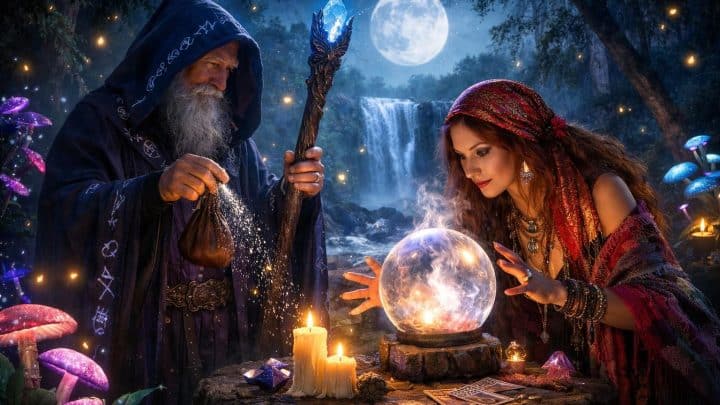 découvrez l'aventure envoûtante de « le mage, la voyante et la mystérieuse poudre magique » sur ici, un récit captivant mêlant mystère, magie et destinée.